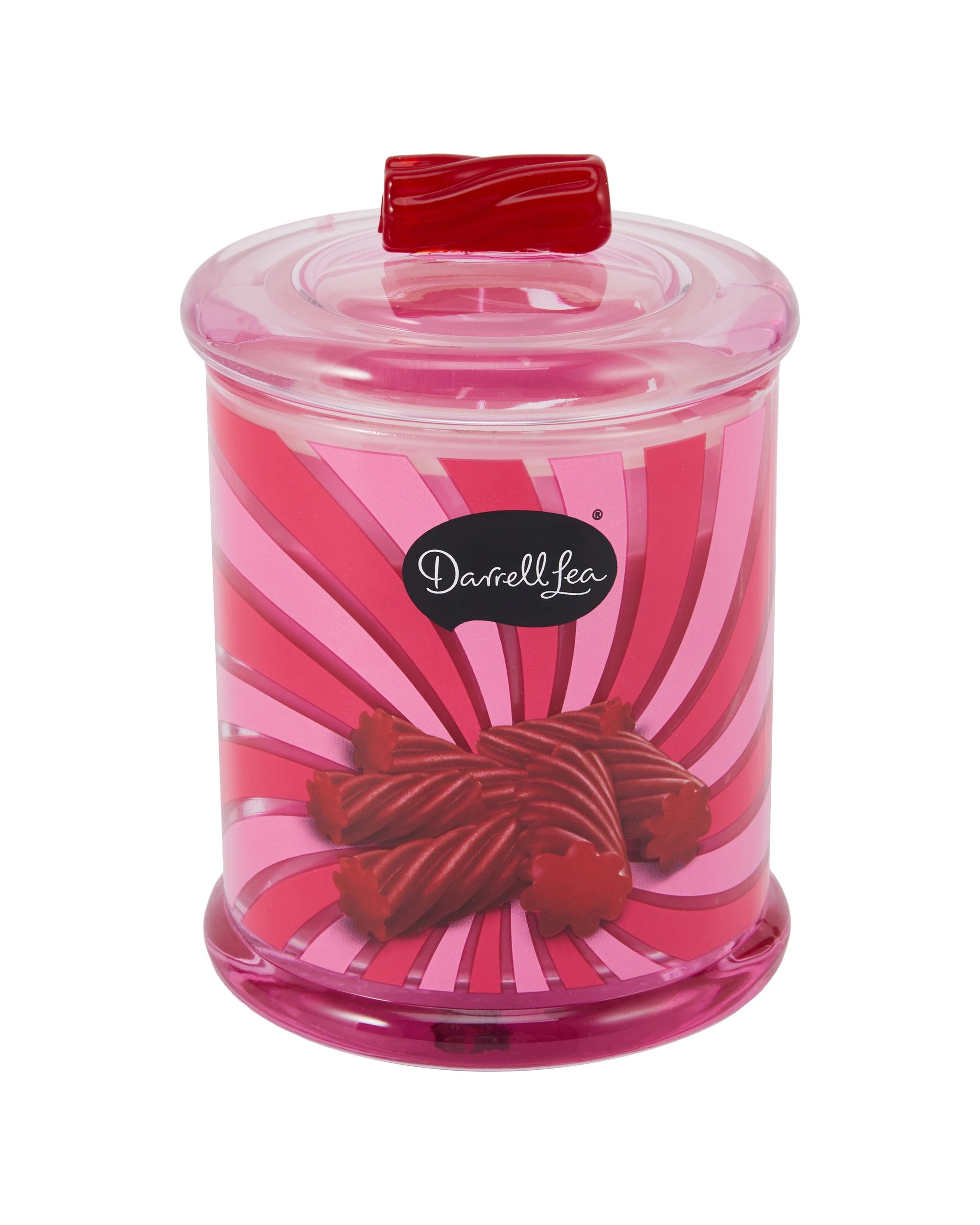 4 Darrell Lea Twists Raspberry Scented Soy Wax Candle, 4 of 6