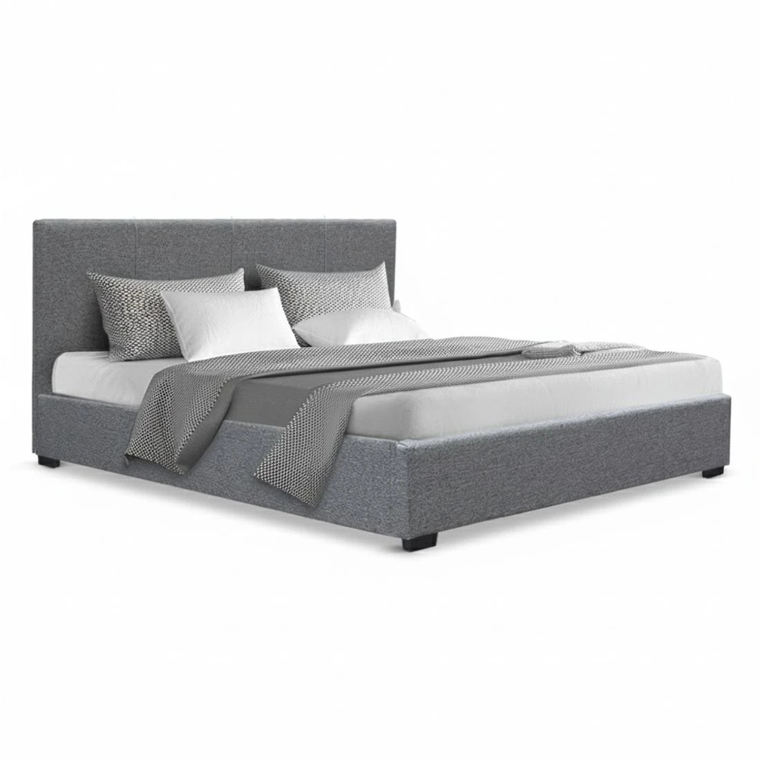 9 Artiss Bed Frame Double Size Gas Lift  NINO - Grey, 9 of 10