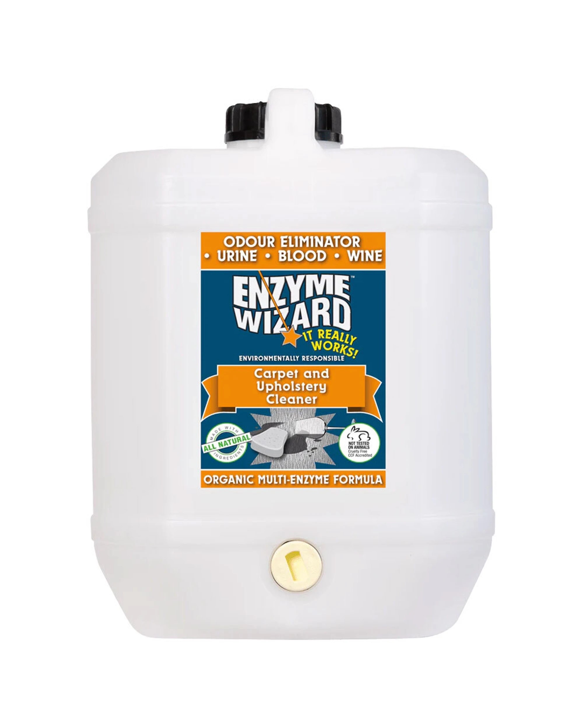 1 Enzyme Wizard Carpet & Upholstery Cleaner Refill 10L Stain & Odour Remover - Clear, 1 of 1