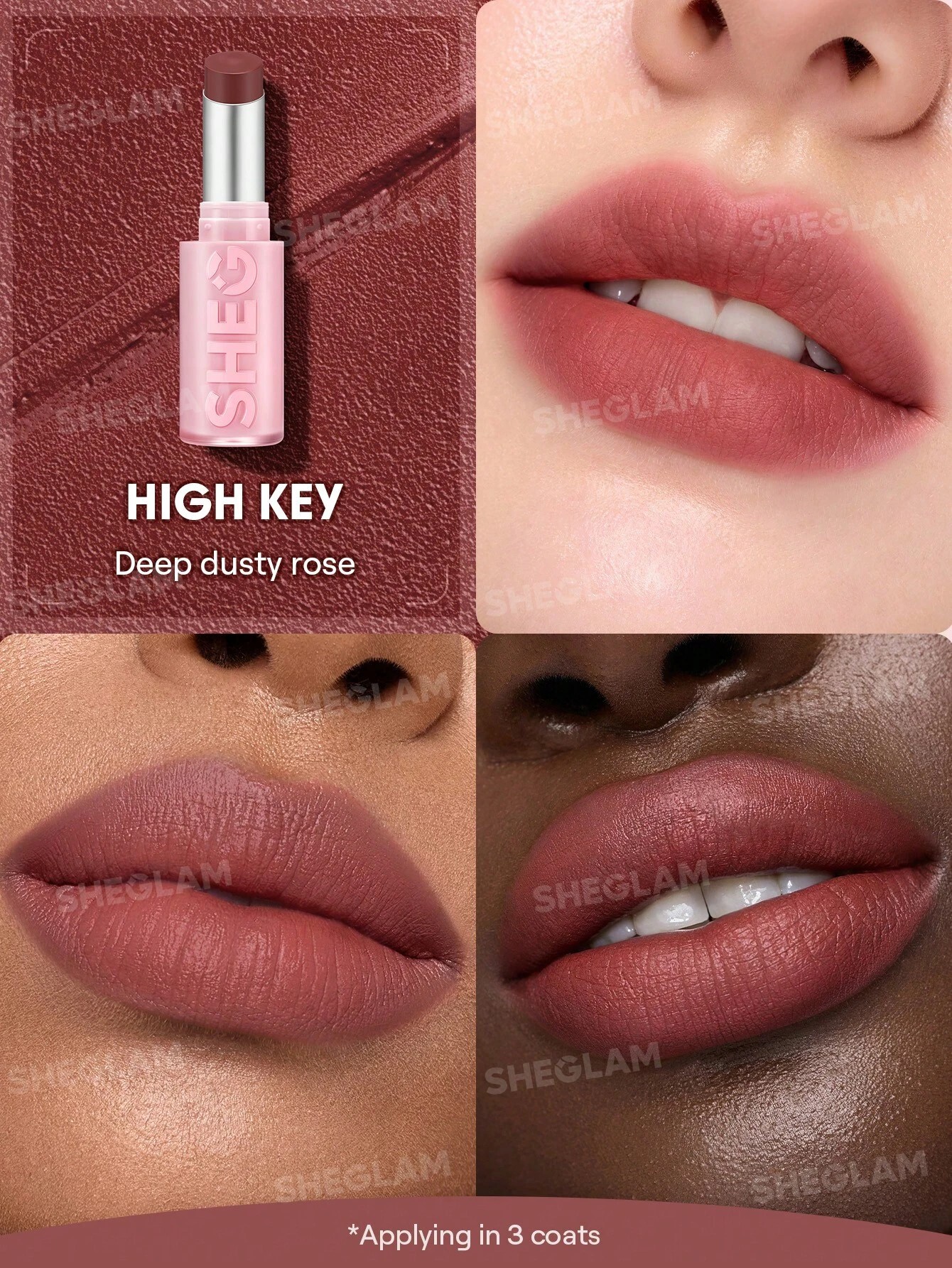 4 SHEGLAM Lip Veil Cushion Lightweight Lipstick - High Key, 4 of 7