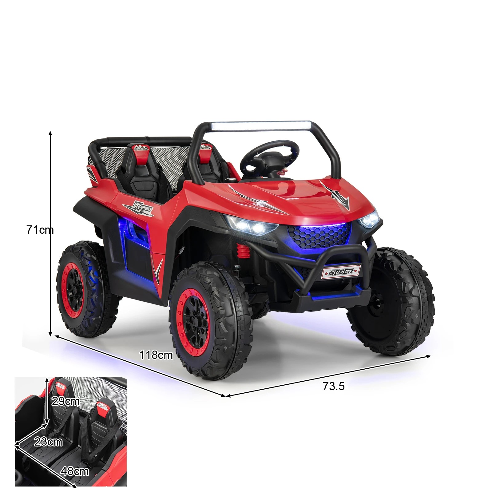 3 Costway 12V Kids Ride On Car Electric Vehicle Toy w/Music, 3 of 6