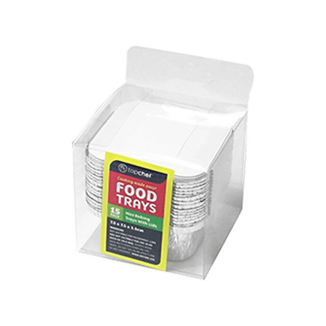 1 15pc Topchef Home Kitchen Disposable Aluminium Foil Mini Baking Trays With Lids
 - Silver, 1 of 3