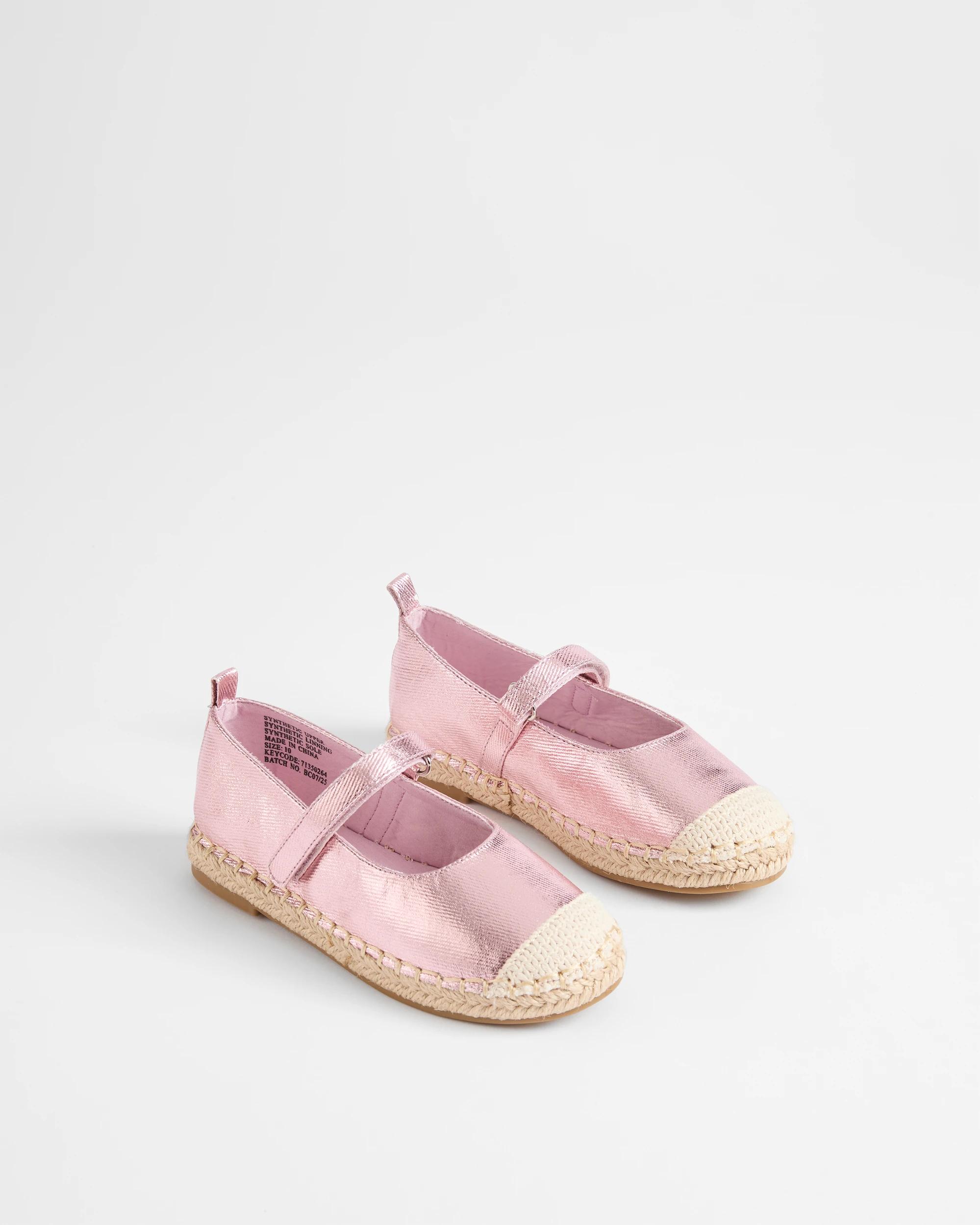 2 Target Girls Junior Espadrille Ballet Flat PINK, 2 of 3