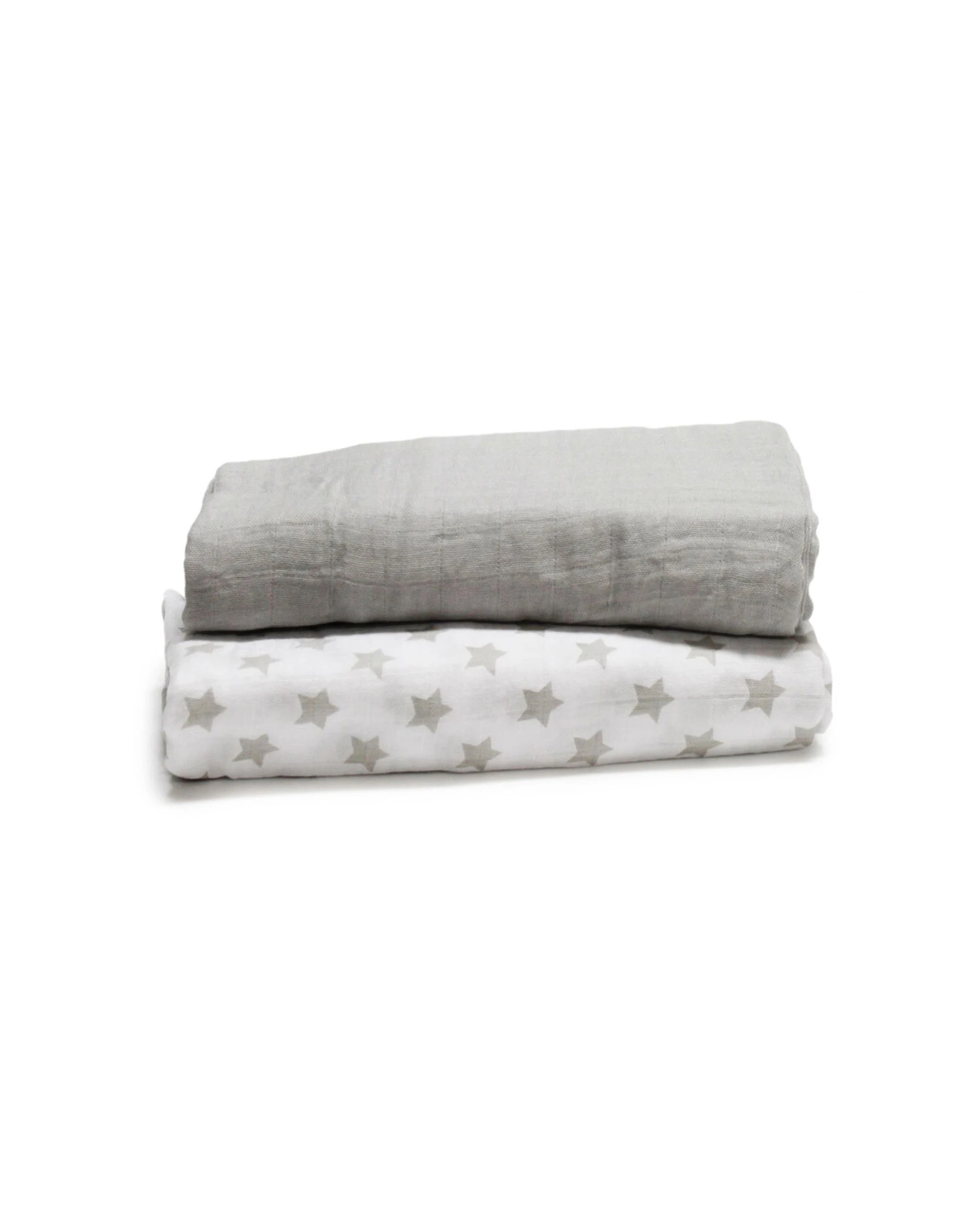 1 Onkaparinga 2PK Baby Muslin Cotton Sleeping Wraps - Silver, 1 of 1