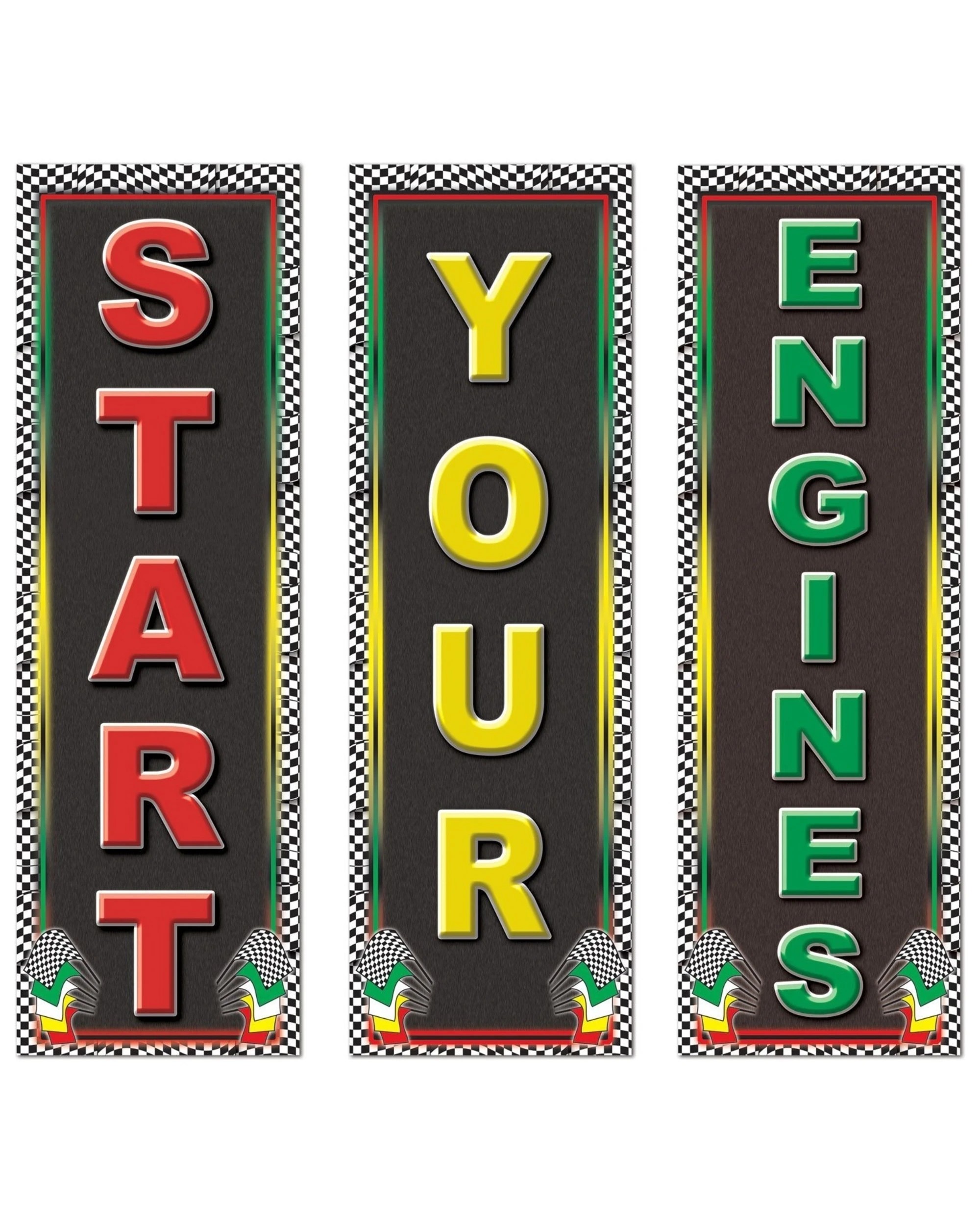 1 Beistle Racing Cutout Wall Decorations Pack of 3