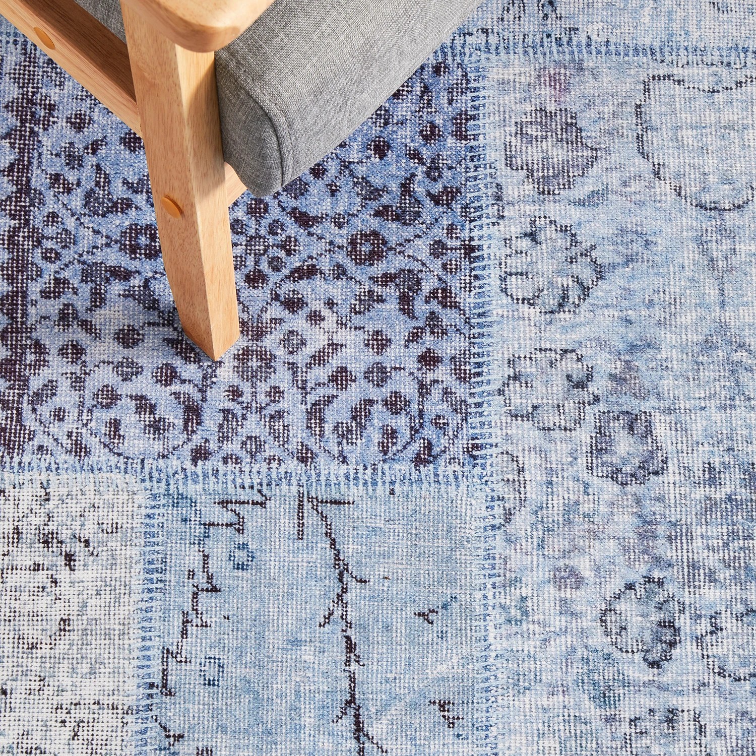4 Common Ground Rugs Bazaar 121 280x190cm - Large Floor Rug - Blue, 4 of 9