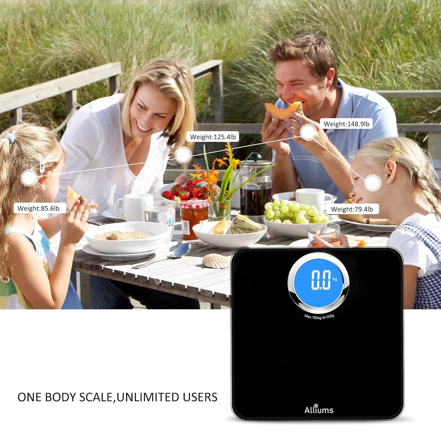 3 Alliums Digital Body Weight Scale with Step On Technology, 3 of 7