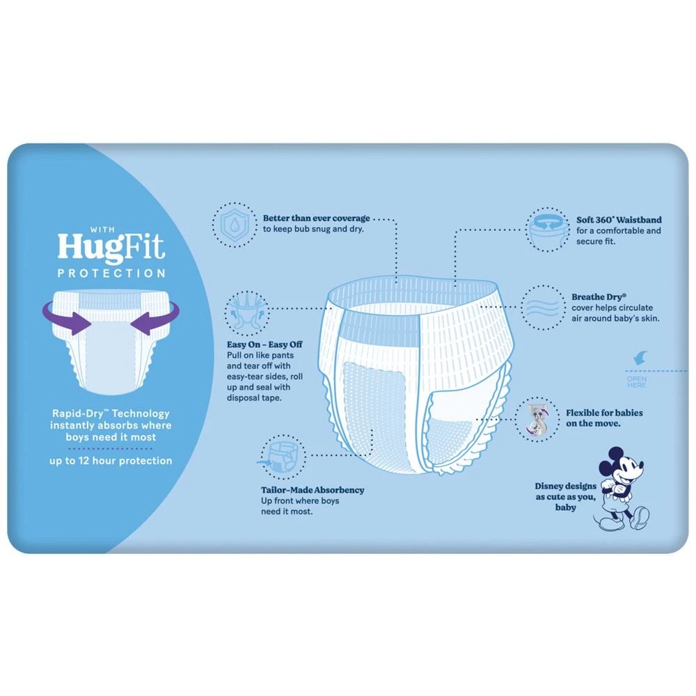 Huggies Ultra Dry Nappy Pants Size 7 Boy 22 Pack - Kmart