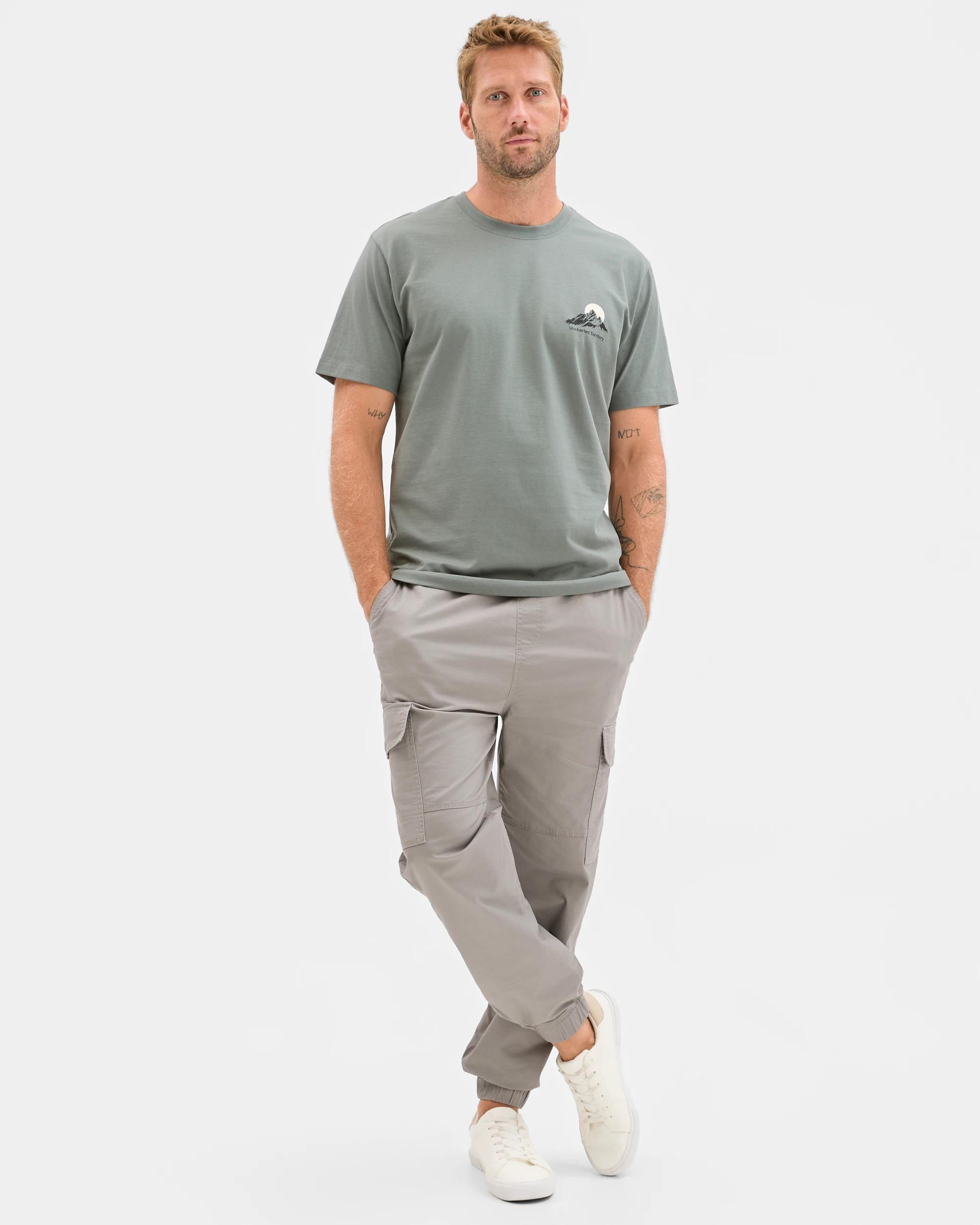 1 Target Man Australian Cotton Print T-Shirt GREEN UNCHARTED, 1 of 5