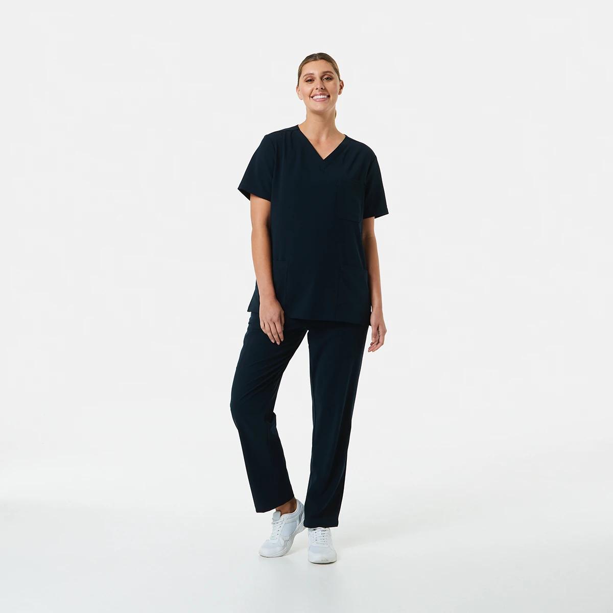 9 Work Short Sleeve Scrub Top PARISIAN NIGHT, 9 of 9