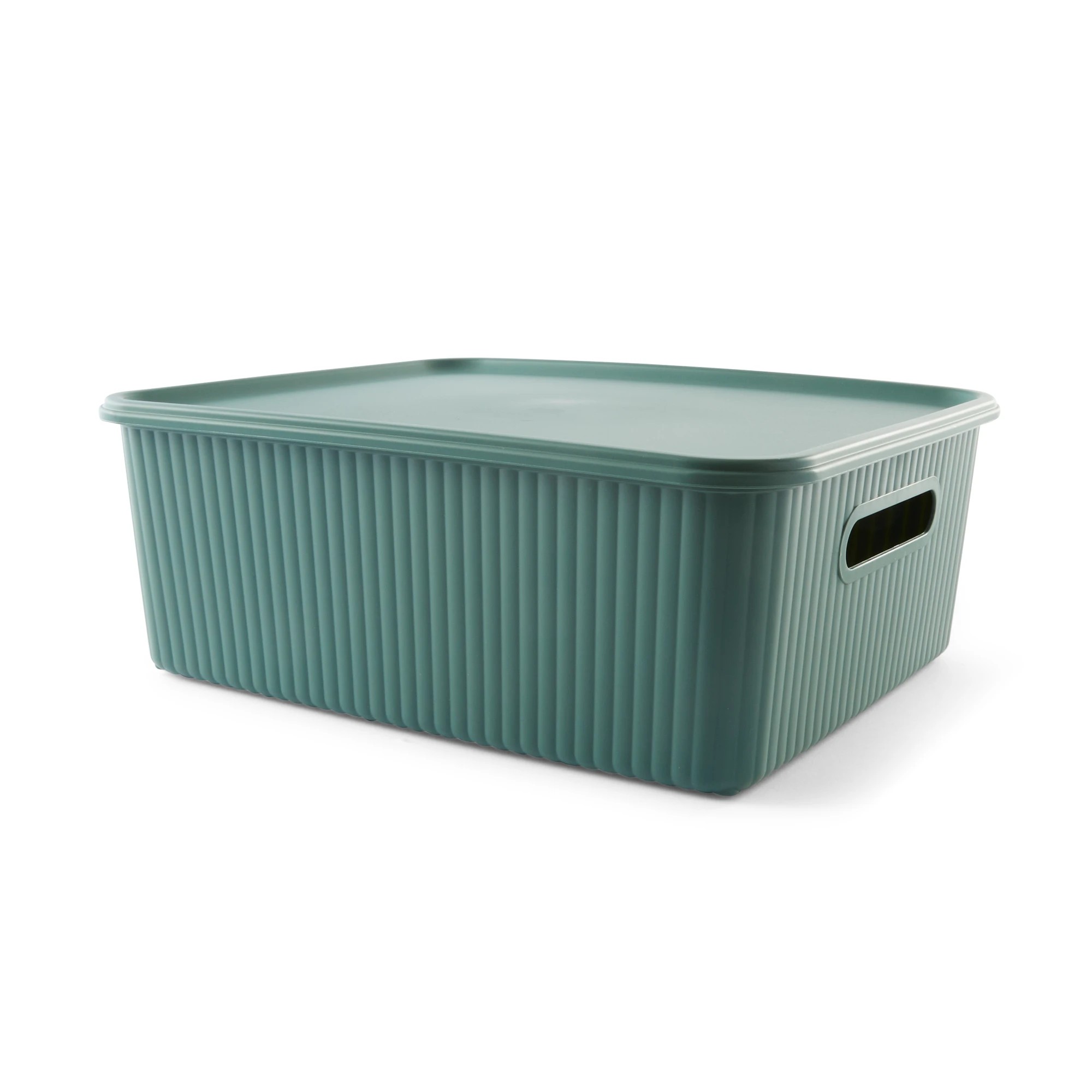 2 11L Ribbed Container - Green, 2 of 9