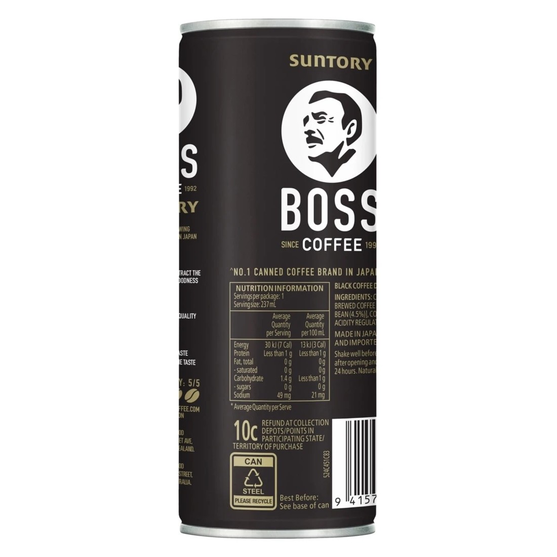 2 Suntory Boss Coffee Iced Long Black 237ml, 2 of 4