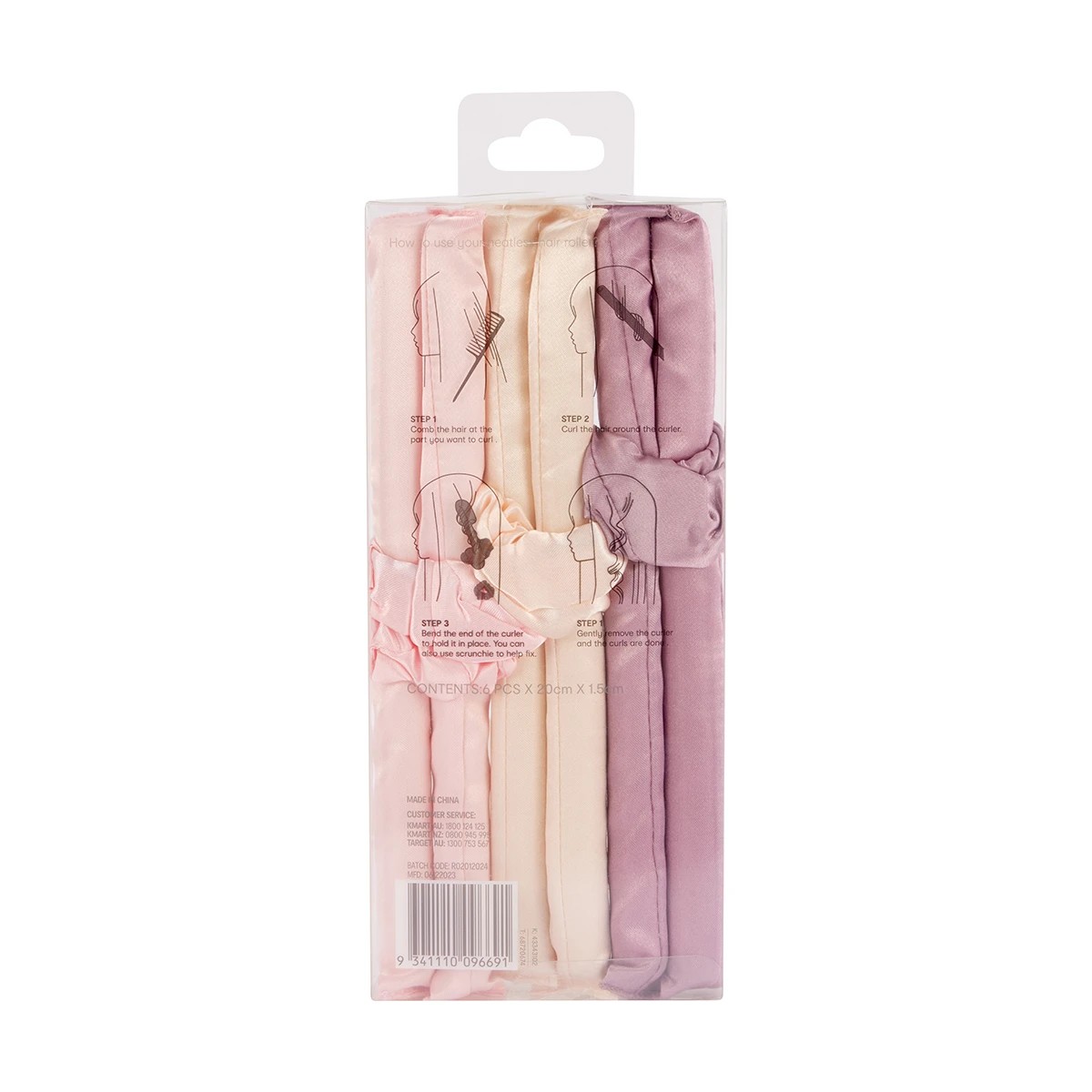 8 OXX Haircare 9 Piece Heatless Bendy Rollers - Off-White, Purple and Pink, 8 of 8