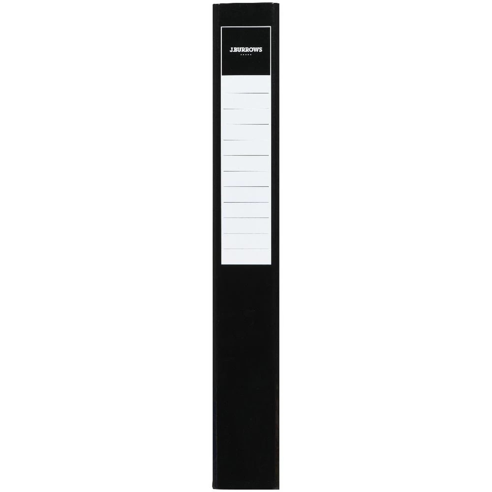 3 J.Burrows A4 Binder 2 D-Ring 25mm Gloss Black, 3 of 6