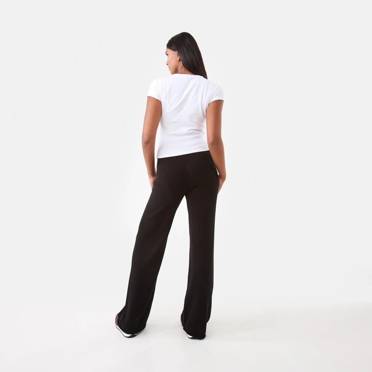 4 Rolled Up Hem True Knit Pants Black, 4 of 6