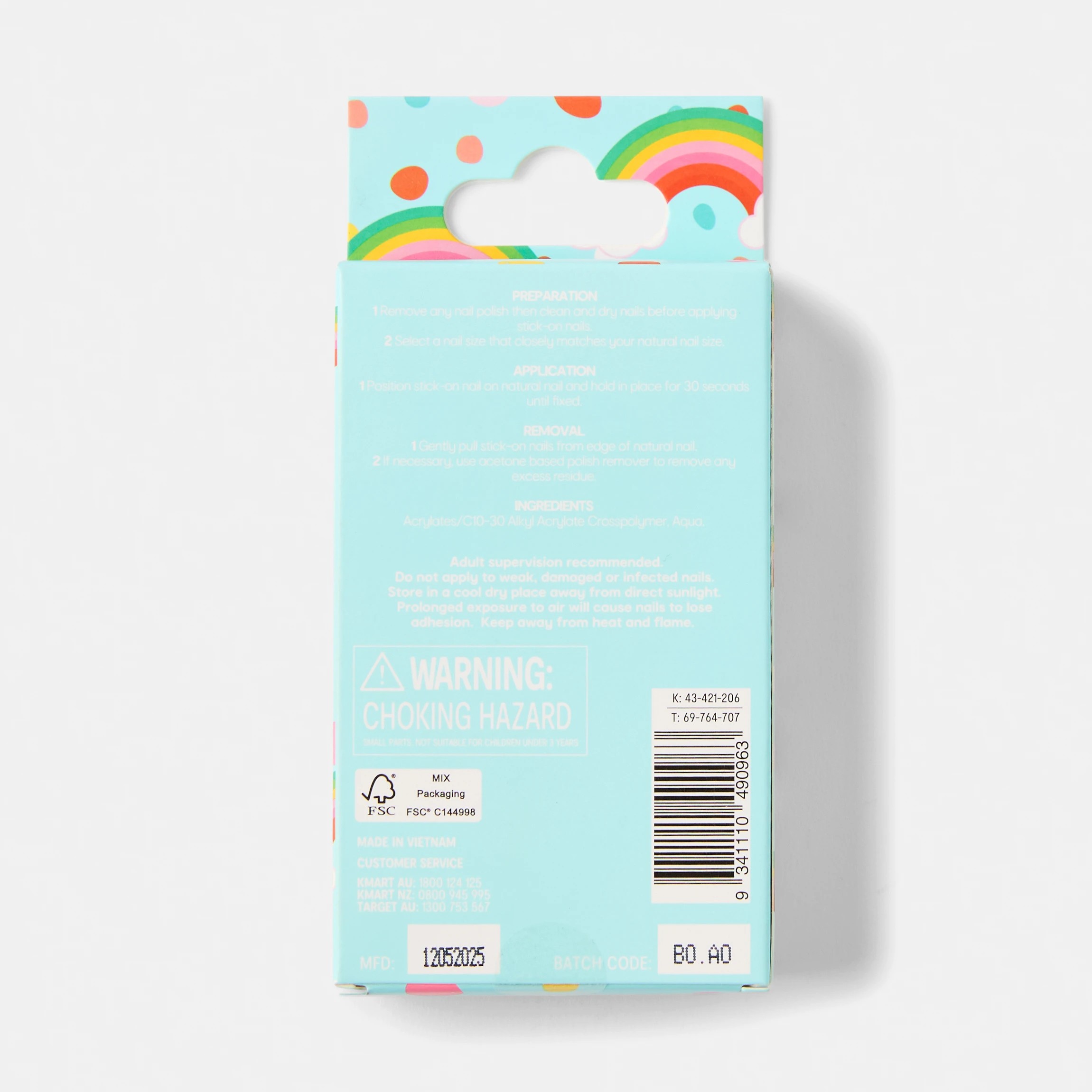 2 OXX Junior 24 Pack Kids Pre-Glued Stick-On Nails - Oopsy Daisy, 2 of 4