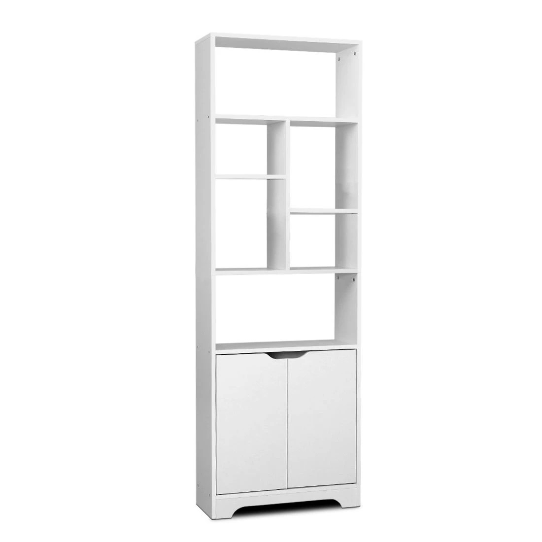 1 Artiss Bookshelf with Cabinetg - White, 1 of 8