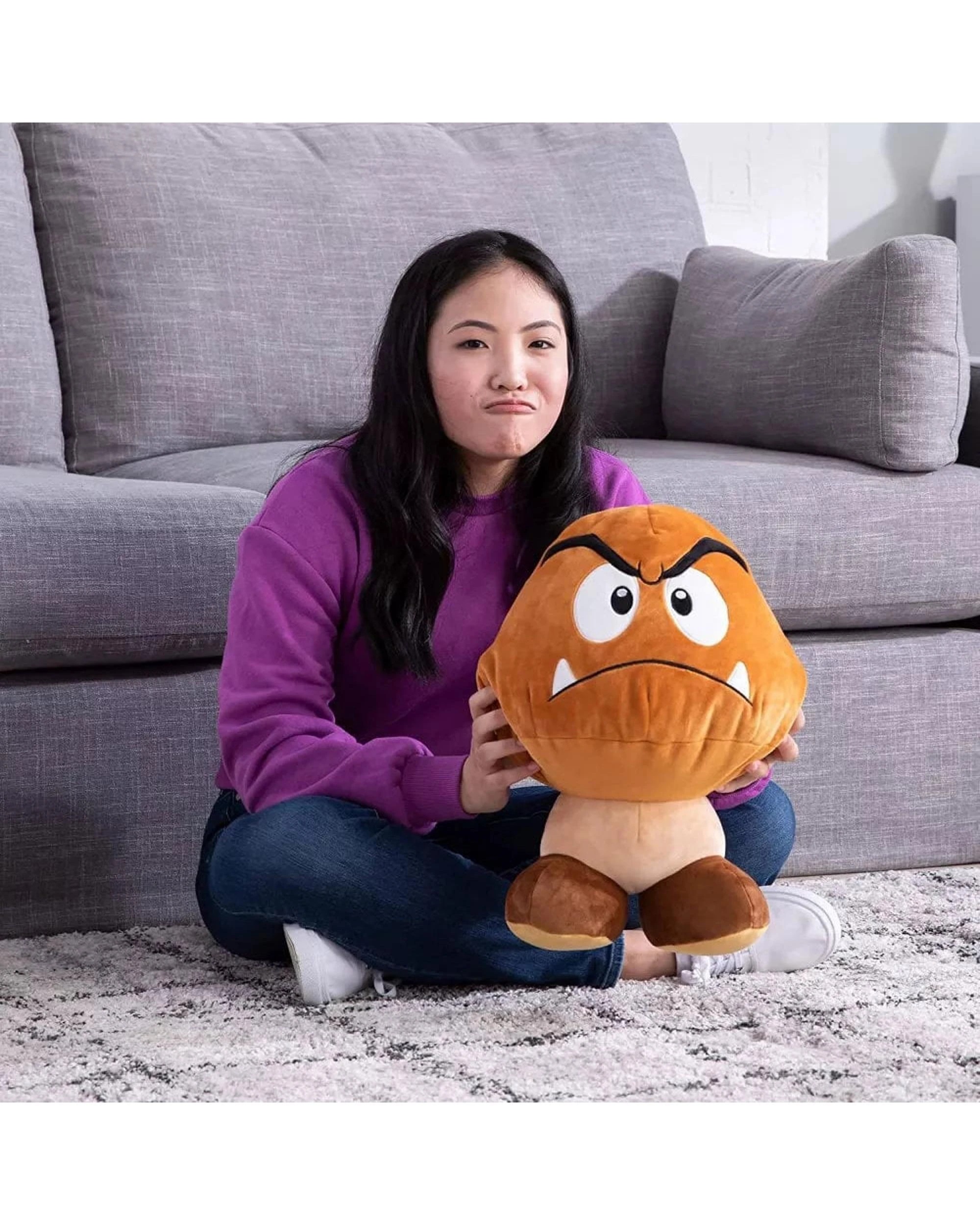 4 Club Mocchi Mocchi Super Mario Goomba Mega 15 inch Plush, 4 of 5
