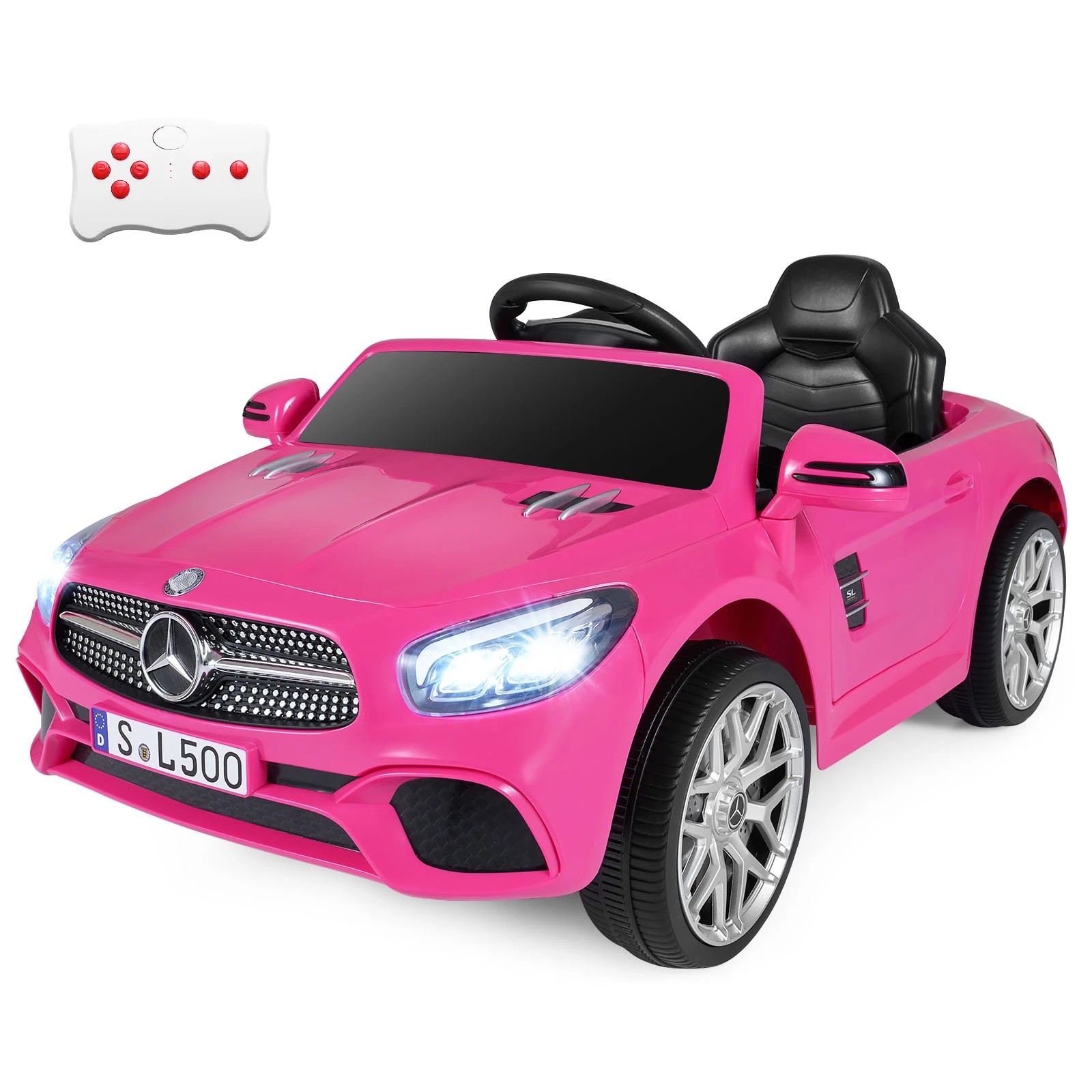 1 Costway 12V Mercedes Benz Licensed Ride On Car Electric Vehicle - Pink, 1 of 1