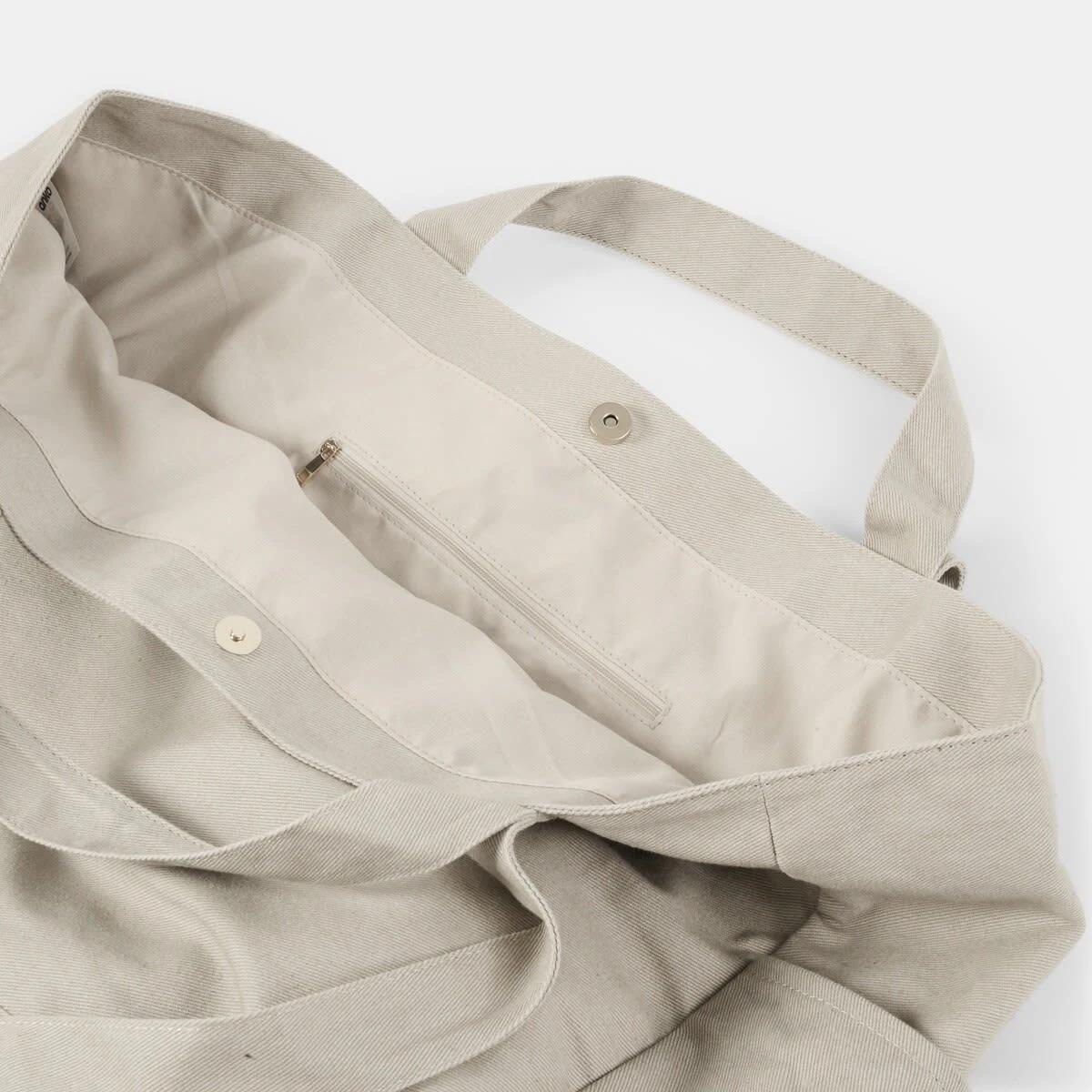 3 Woven Oversized Tote BONE BEIGE, 3 of 5