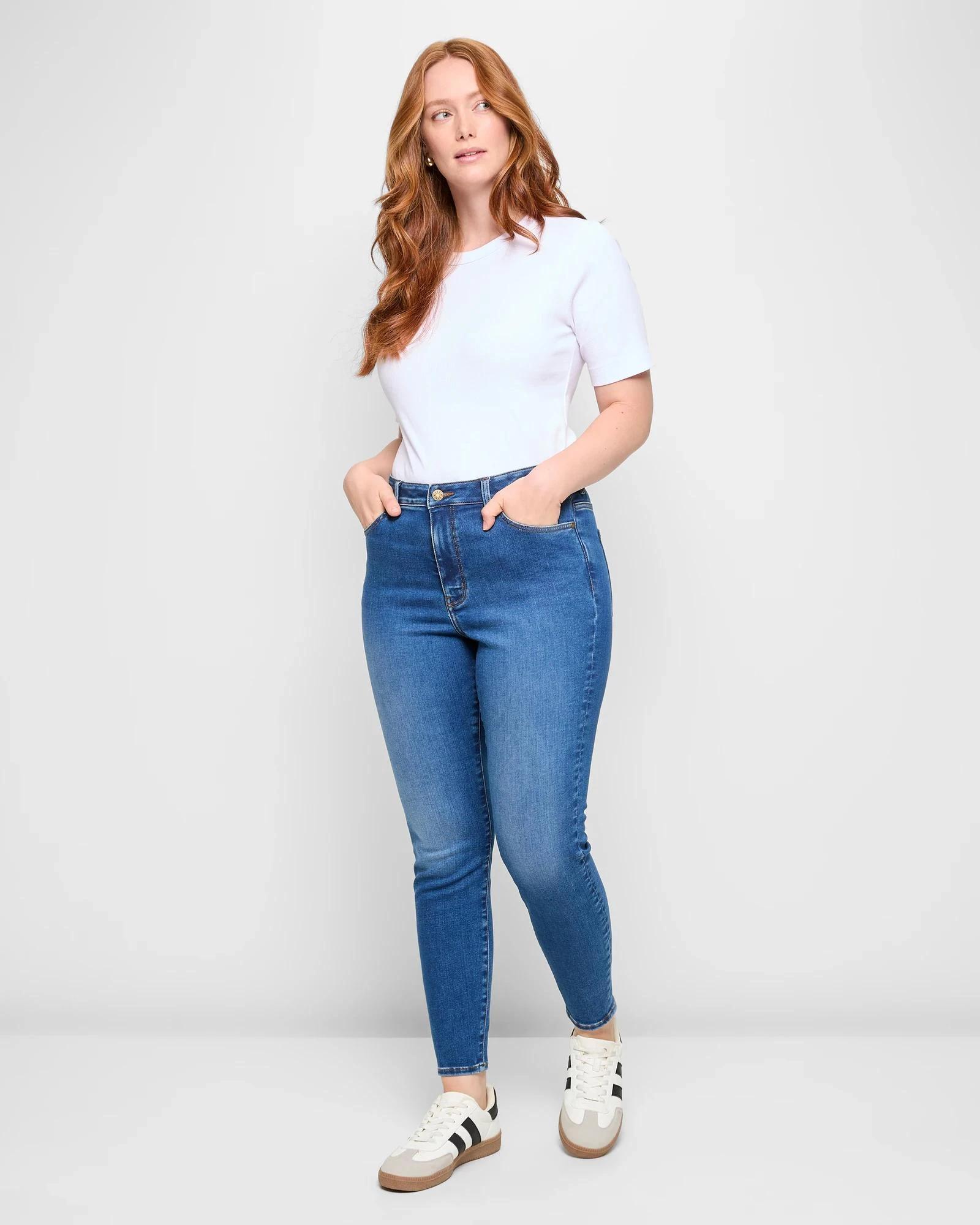 1 Target Denim High Rise Ankle Length Skinny Denim Jeans - Shape Your Body NIAGRA BLUE, 1 of 5