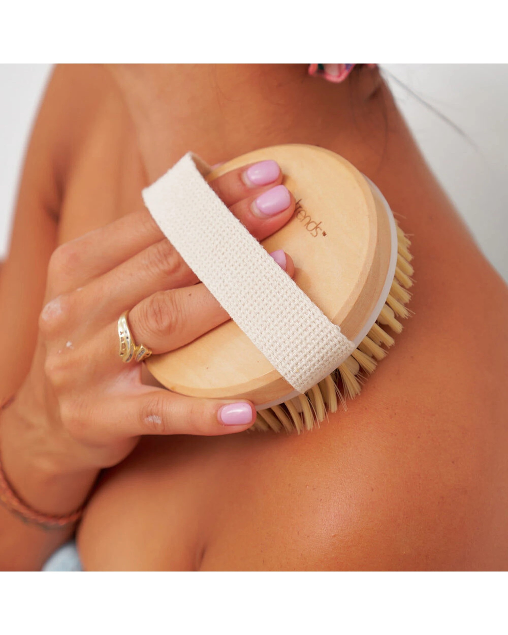 2 Annabel Trends Spa Trends Shower Massage Brush 11x11cm - Brown, 2 of 7