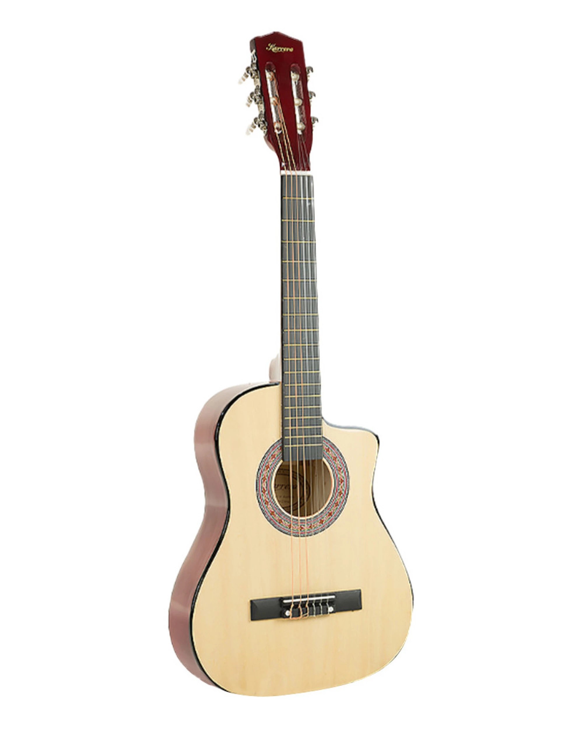 1 Karrera Childrens Acoustic Cutaway Wooden Strings Guitar Ideal Kids Gift Half Size Musical Instrument, 1 of 3