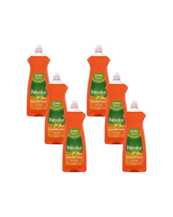 Palmolive 6PK Dishwashing Liquid 750ml Antibacterial Cucumber Melon - Multi