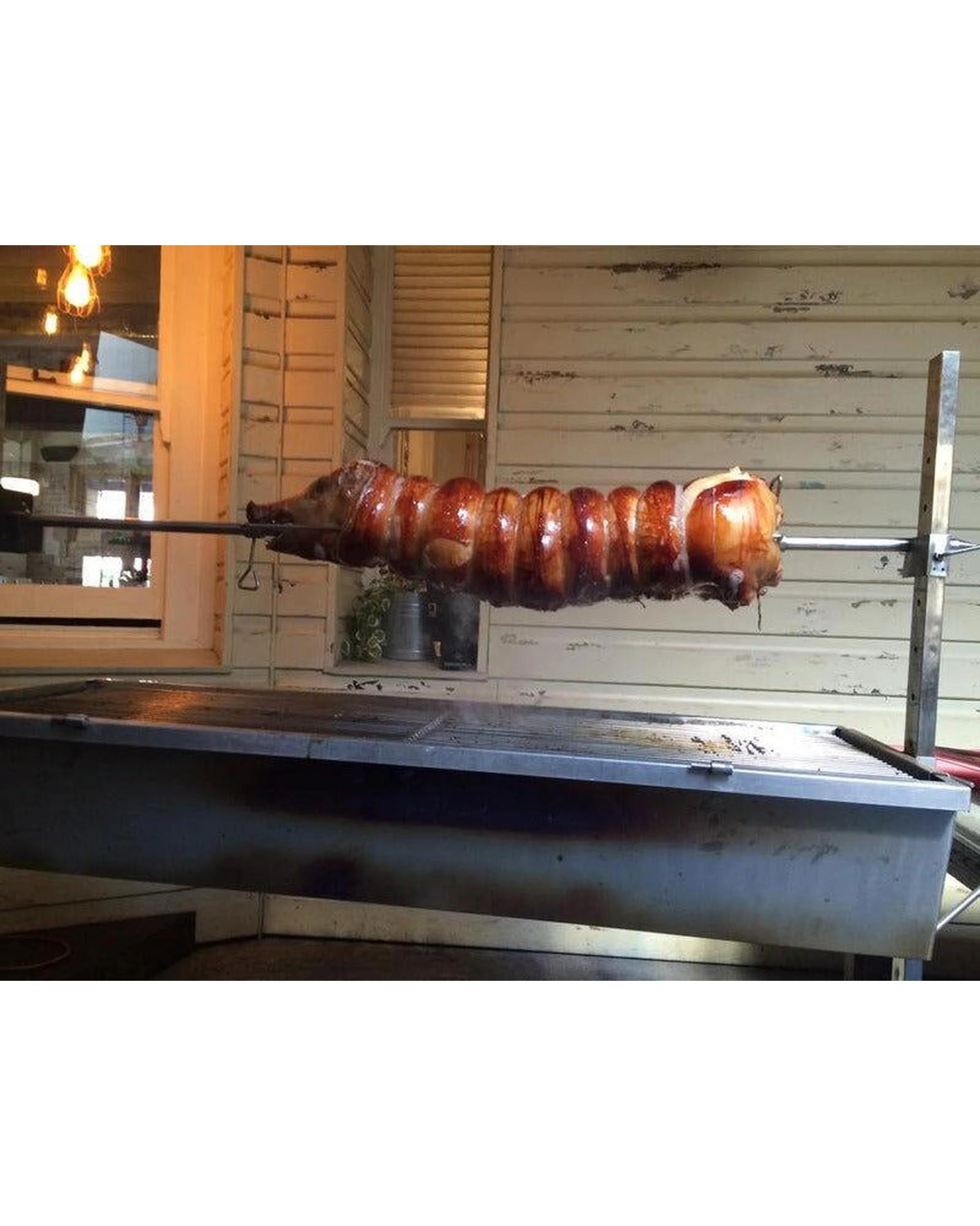 10 Flaming Coals Stainless Steel Warrior Spit Roaster - 60kg Capacity, 10 of 10