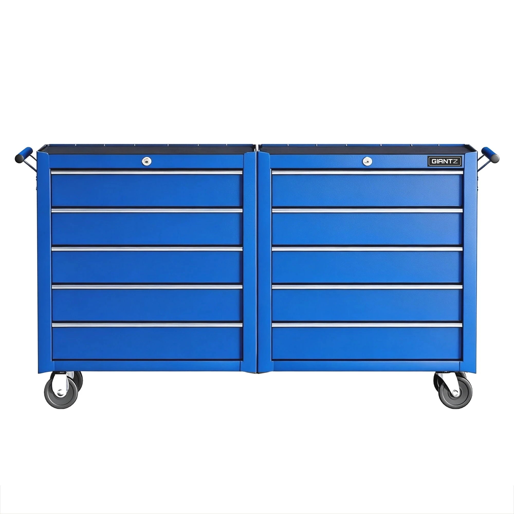 2 Giantz Tool Chest Trolley 10 Drawers Toolbox Storage - Blue, 2 of 7