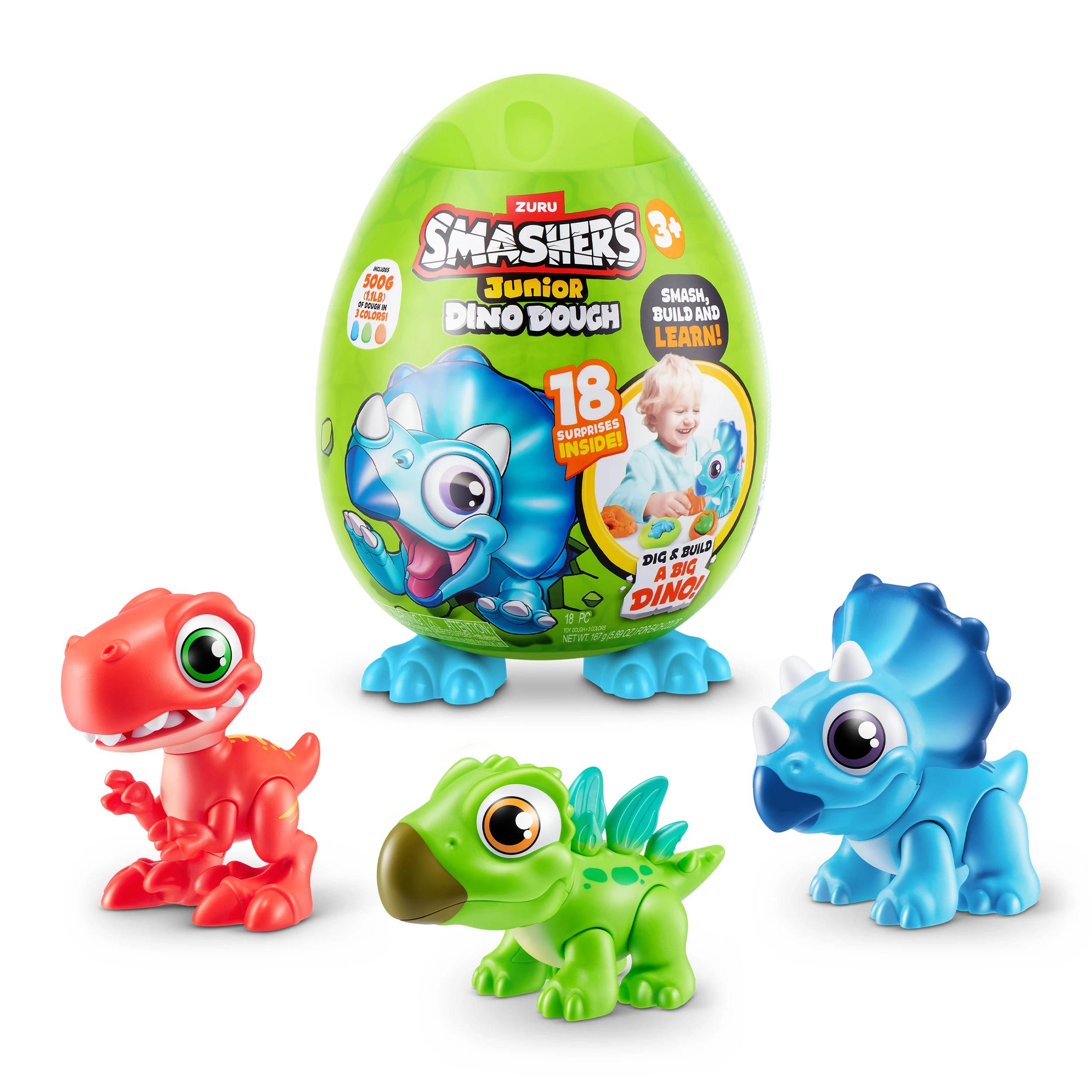 1 Zuru Smashers Junior Dino Dough Small Egg Toy - Assorted, 1 of 8