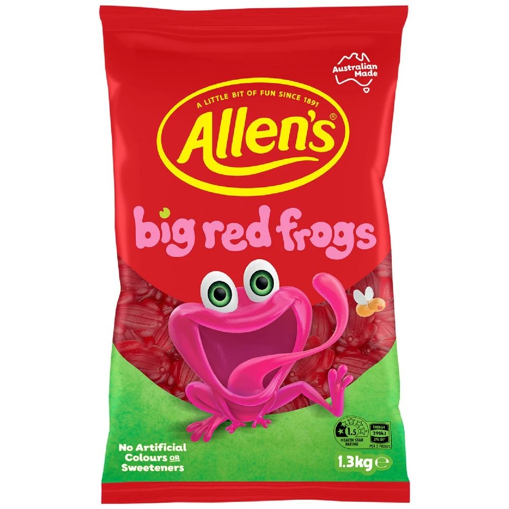 1 Allen's Red Frogs 1.3kg Bag, 1 of 2