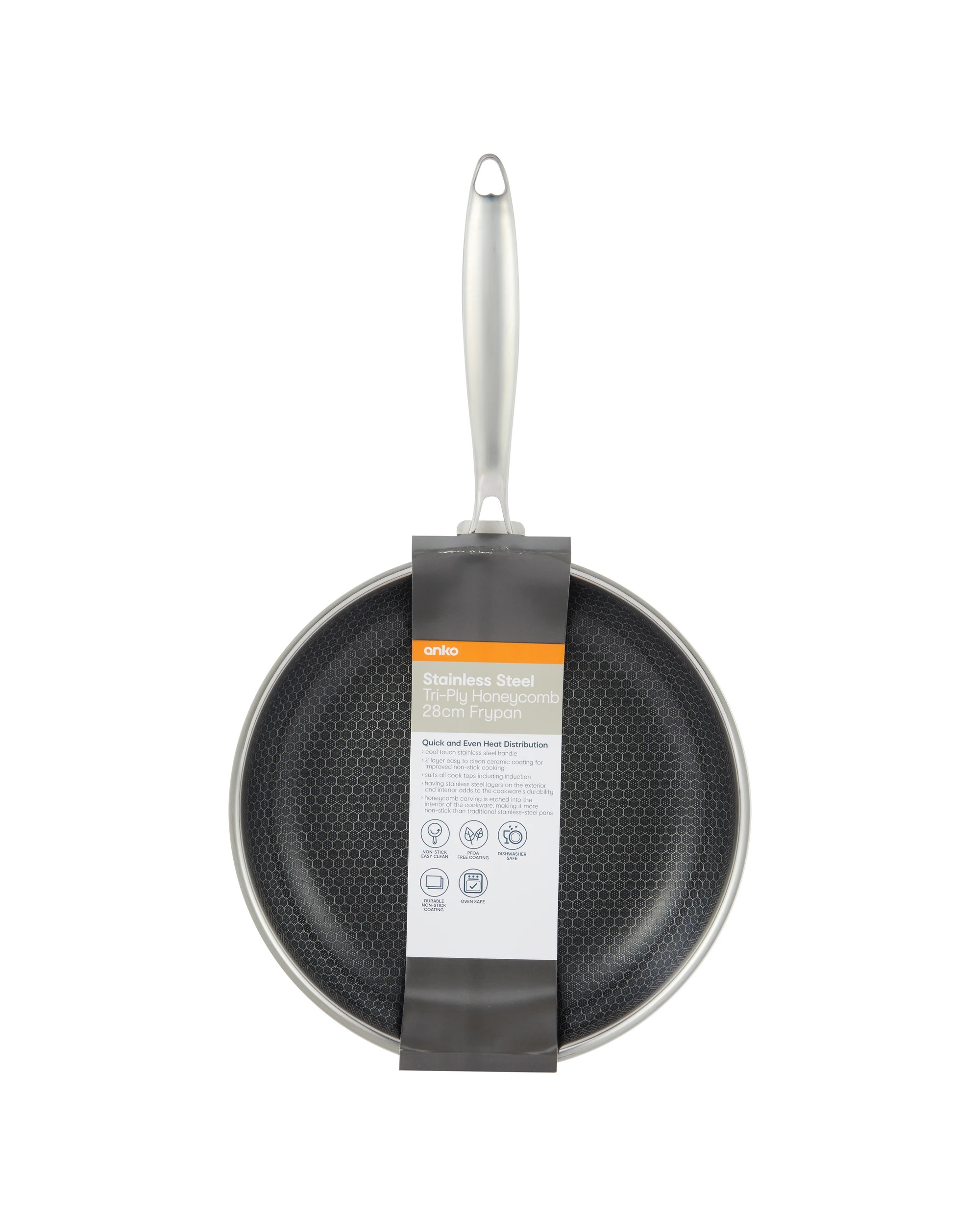 7 28cm Stainless Steel Tri-Ply Honeycomb Frypan, 7 of 7