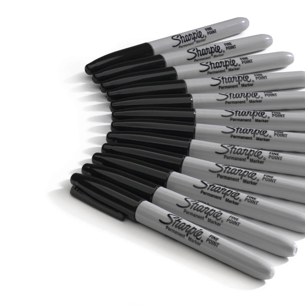6 Sharpie Fine Permanent Markers Black 12 Pack, 6 of 9