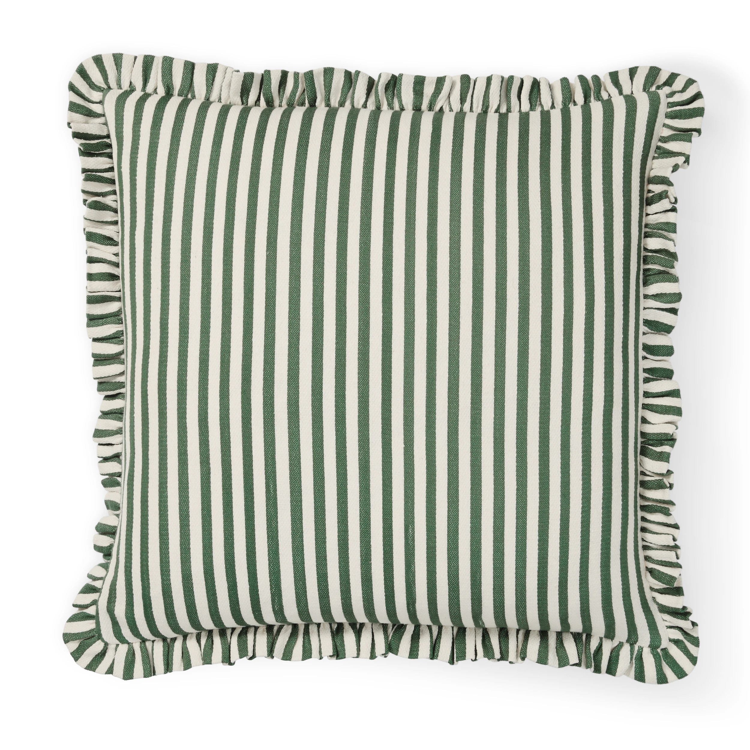 1 60cm Stripe Cushion Cover - Pesto, 1 of 2