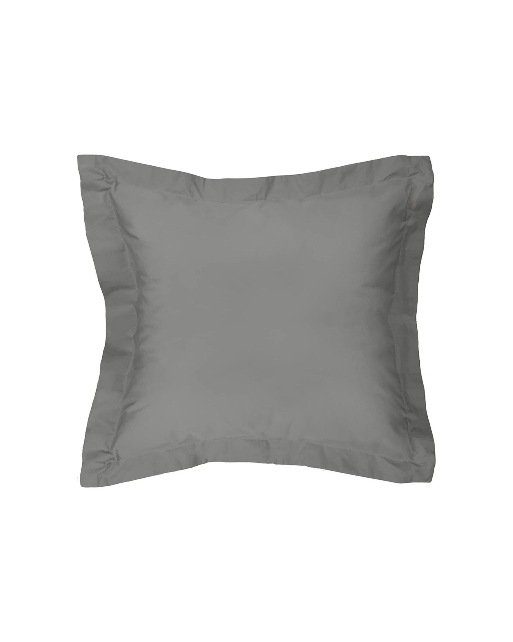 1 Algodon Euro Pillowcase 65cm 300TC Cotton Luxury Soft Smooth Comfort - Charcoal, 1 of 1