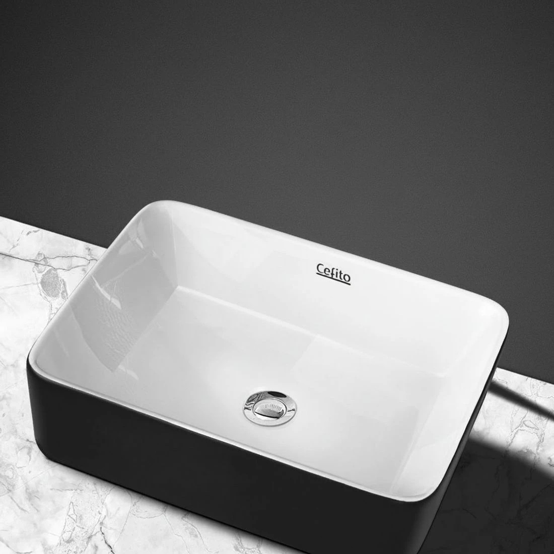 5 Cefito Bathroom Basin Ceramic Vanity Sink Hand Wash Bowl 48x37cm - White, 5 of 5