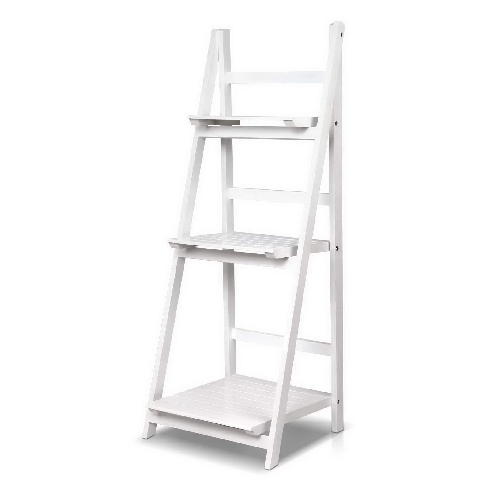 1 Artiss Bookshelf Corner Shelf 3 Tiers - White, 1 of 6