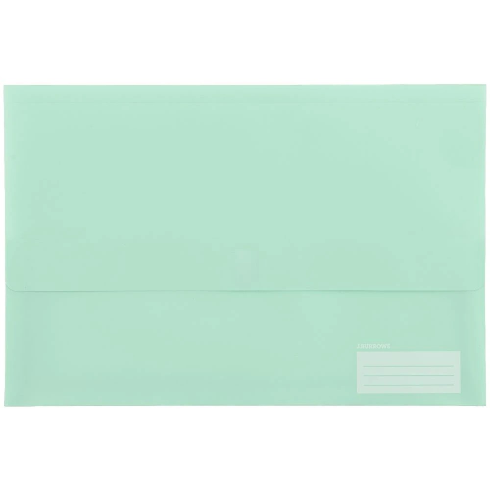 2 J.Burrows Foolscap Document Wallet Green, 2 of 3