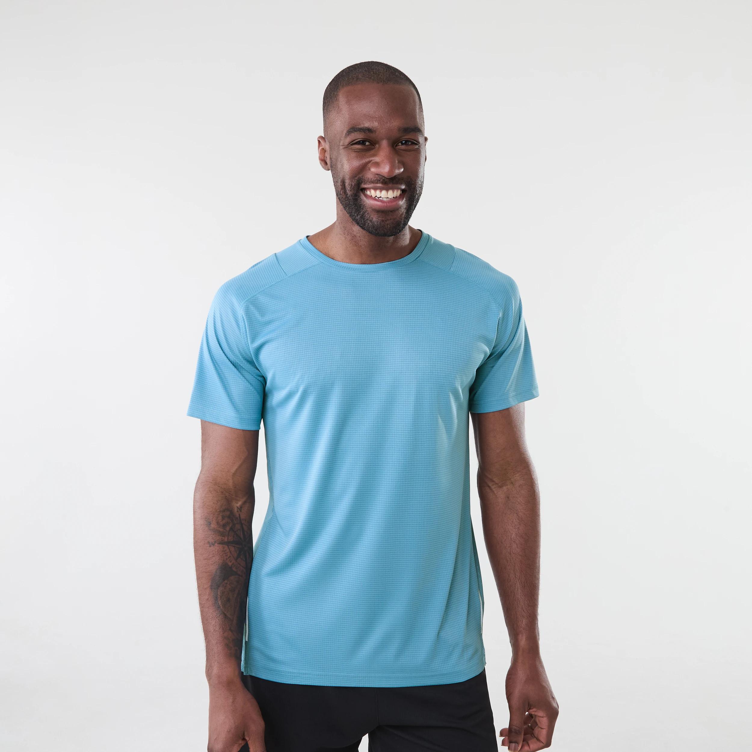 1 Active Mens Performance T-shirt CALM BLUE, 1 of 7