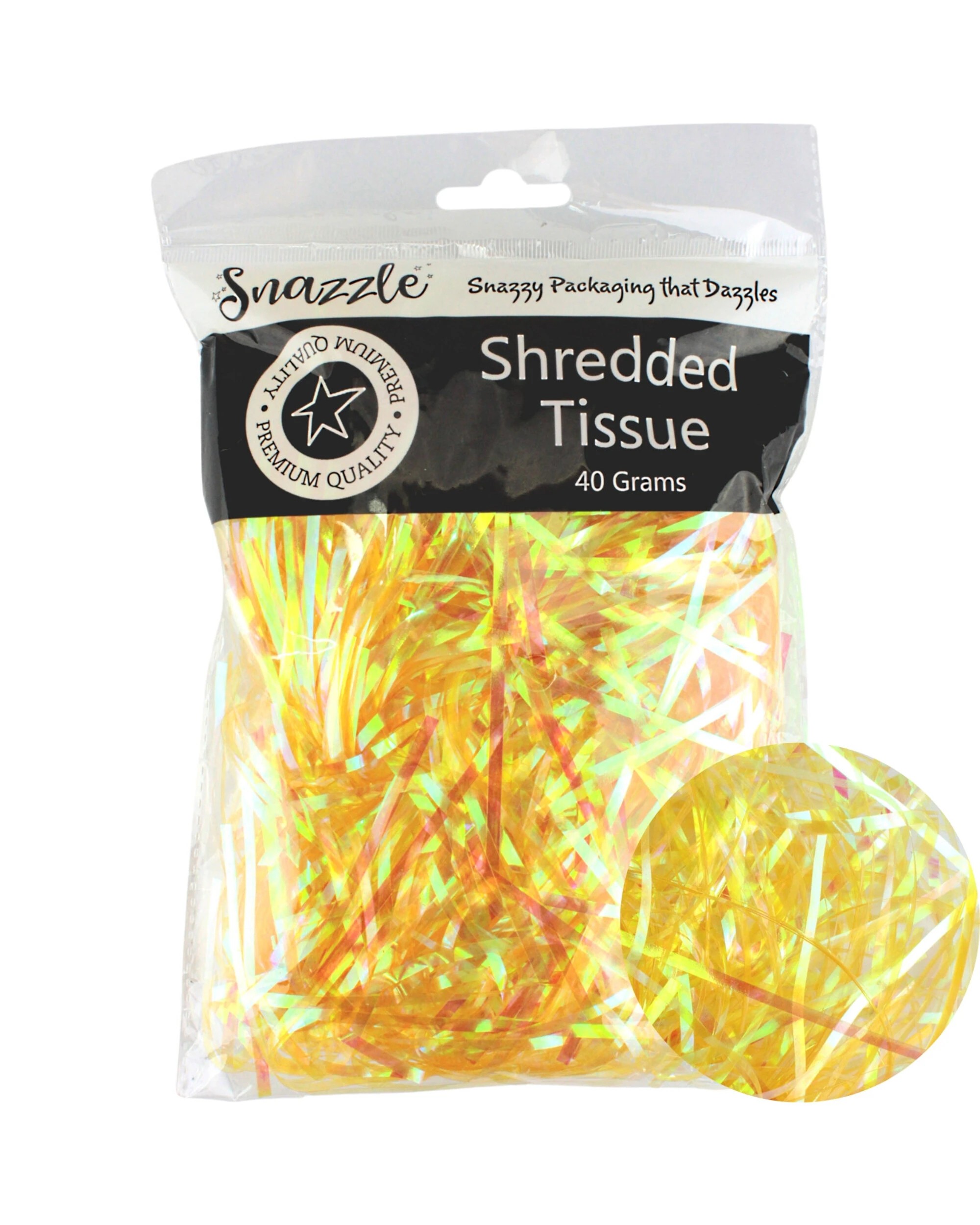 1 Snazzle Shredded Cellophane 40g Bag - Yellow, 1 of 1