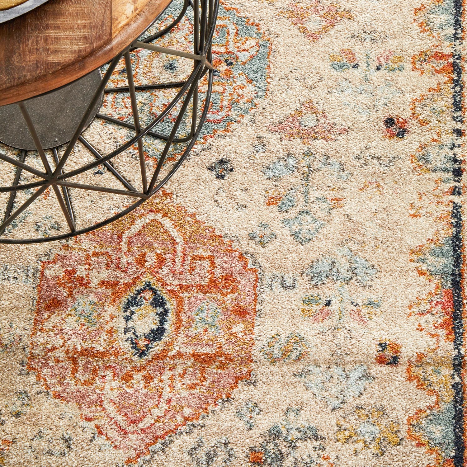 8 Common Ground Rugs Eterna 854 400x80cm - Large Runner Power Loomed Pet Friendly Rug - Beige, 8 of 9