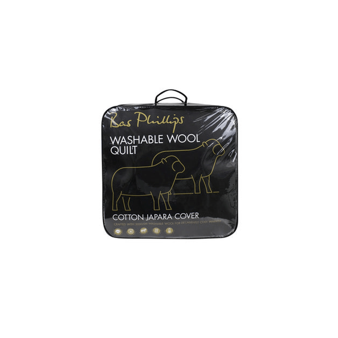 1 Bas Phillips Washable Wool Quilt 500gsm - Double (180 x 210 cm) - White, 1 of 6