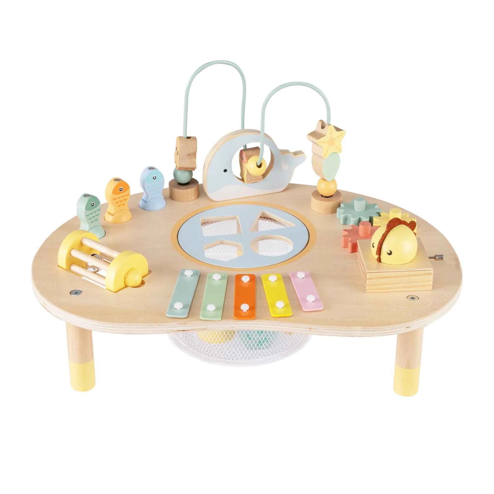 1 Costway 7in1 Activity Table Montessori Sensory Toy Wood Music Play Center, 1 of 3