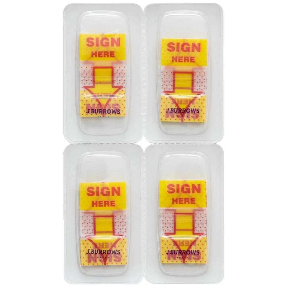 3 J.Burrows Sign Here Flags 25 x 44mm 8 Pack, 3 of 3