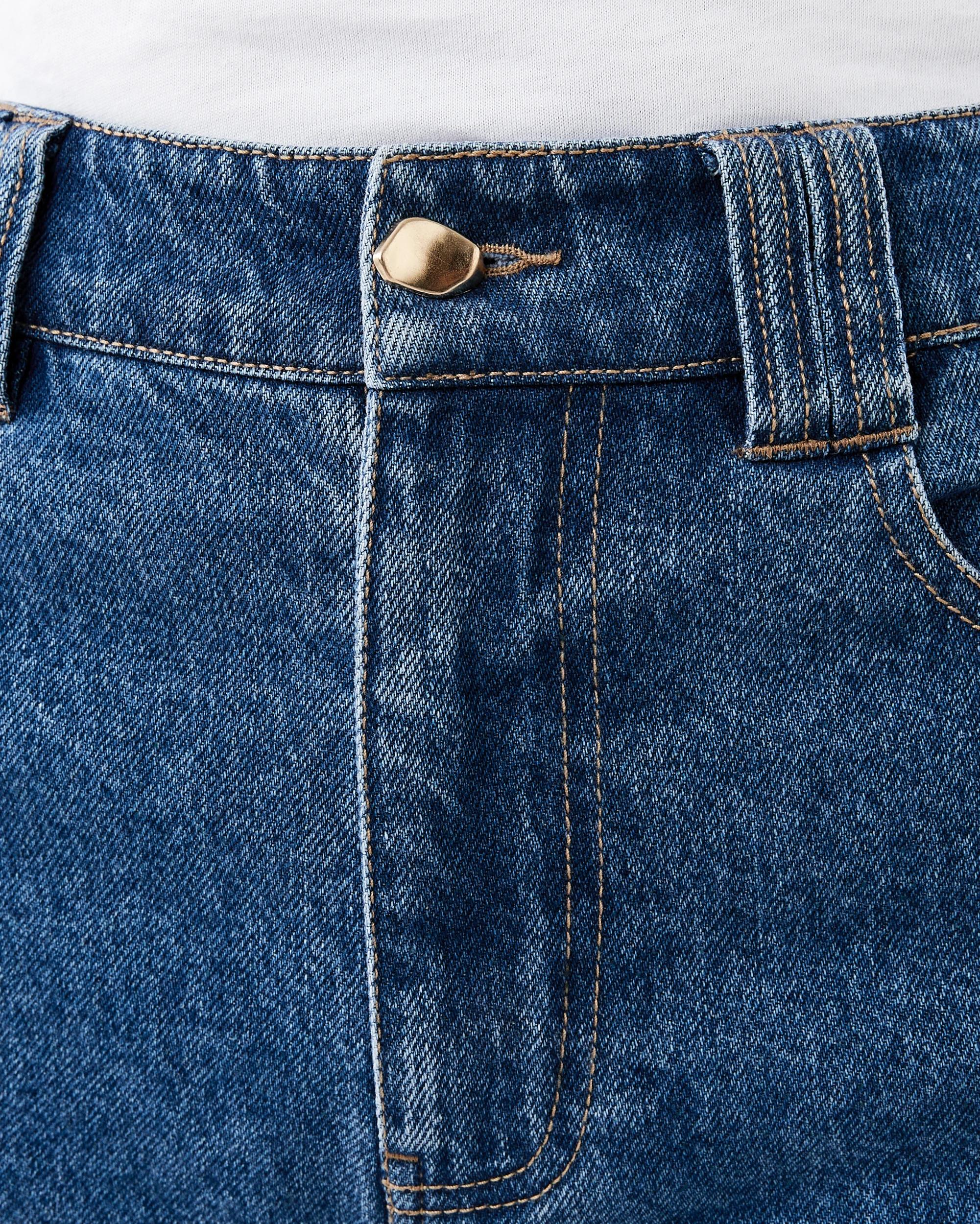 4 Straight Leg Jeans Mid Wash, 4 of 8