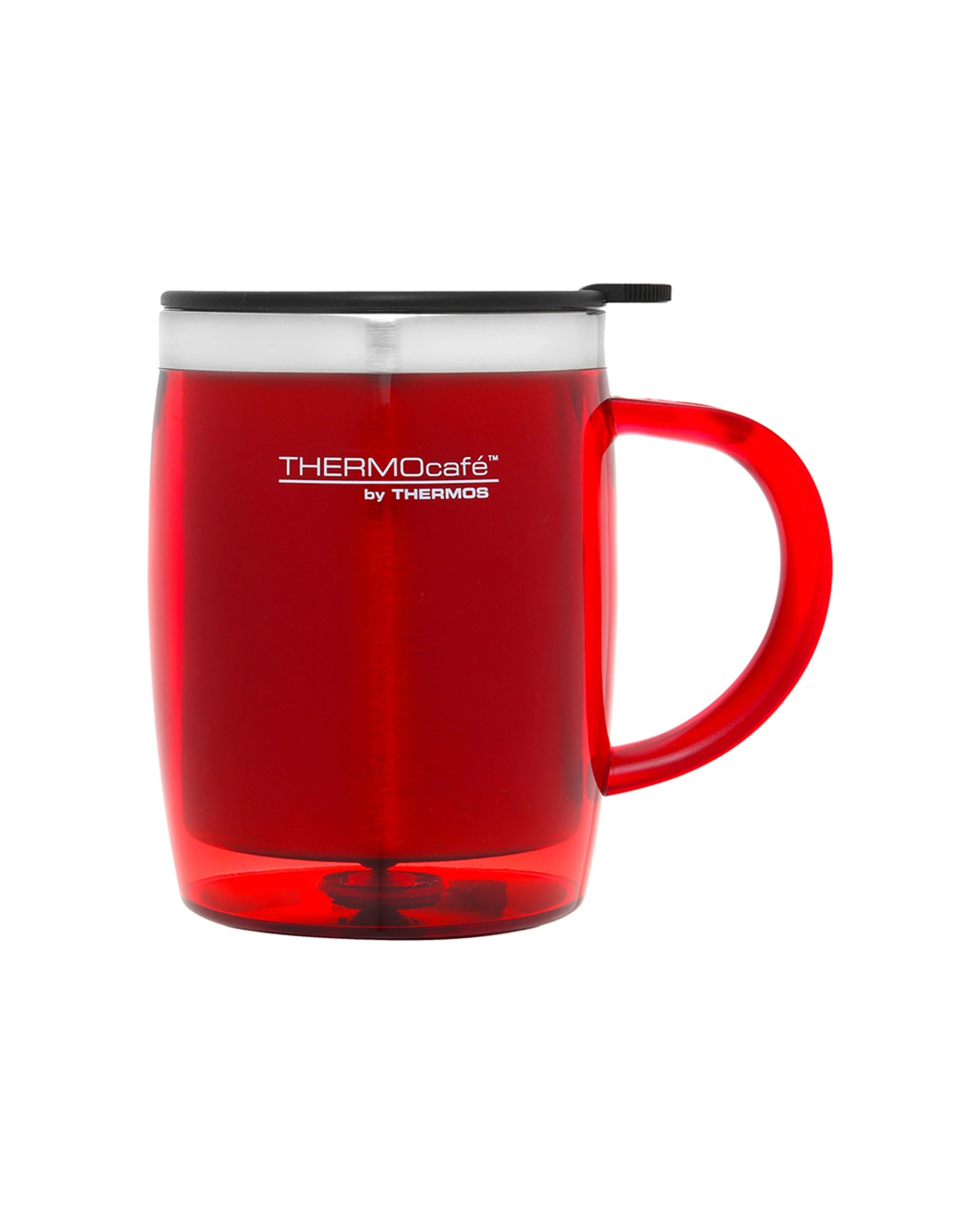 1 Thermocafe Stainless Steel Inner Plastic Outer Desk Mug 450Ml - Red, 1 of 1