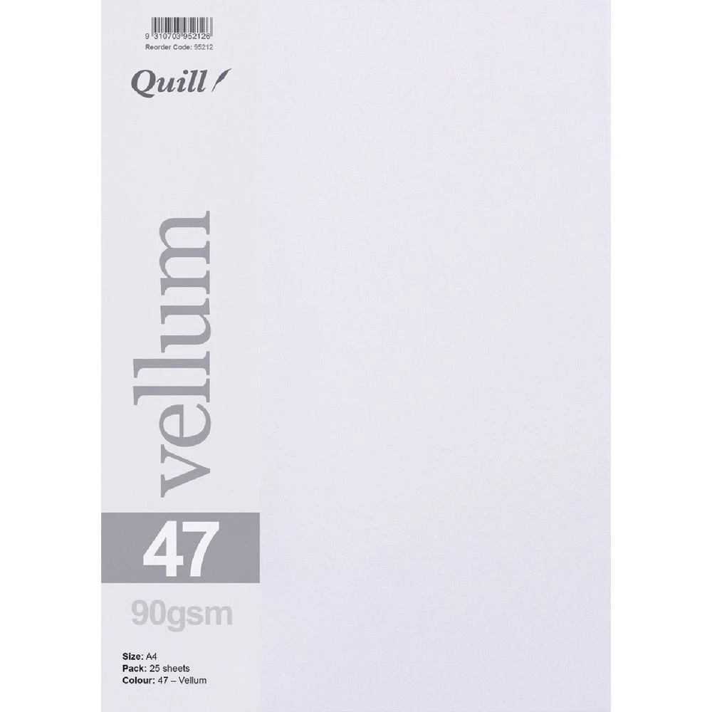 1 Quill A4 90gsm Vellum Paper Translucent 25 Pack, 1 of 1
