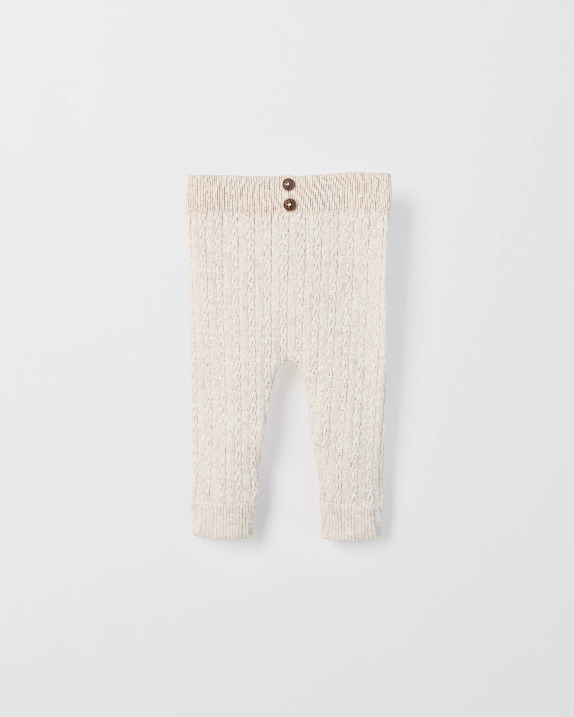 1 Target Baby Australian Cotton Blend Cable Knit Leggings OATMEAL MARLE, 1 of 1