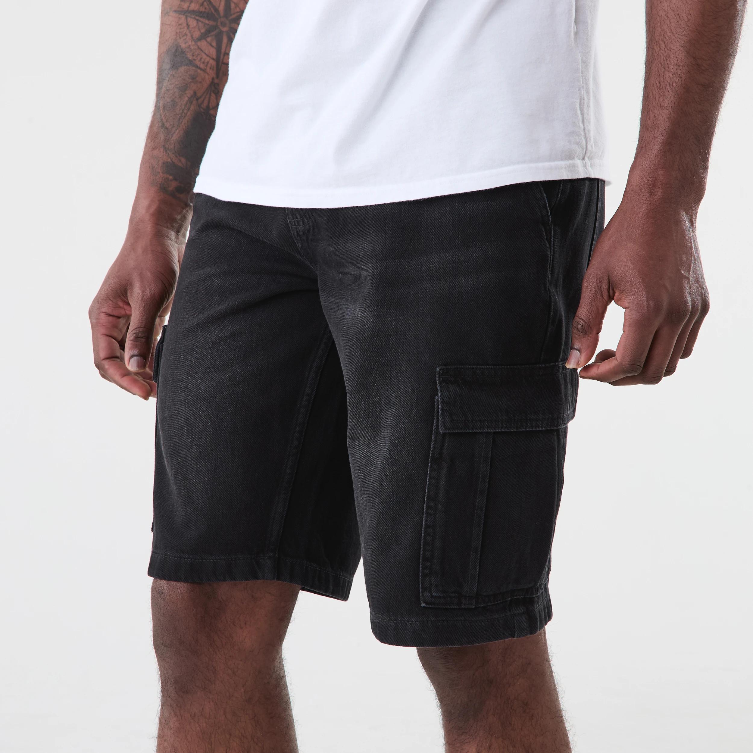 2 Denim Cargo Shorts BLACK WASH, 2 of 9